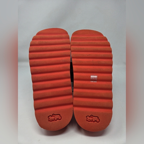 Coach Lucy Platform Slide In Red Orange - Picture 5 of 7